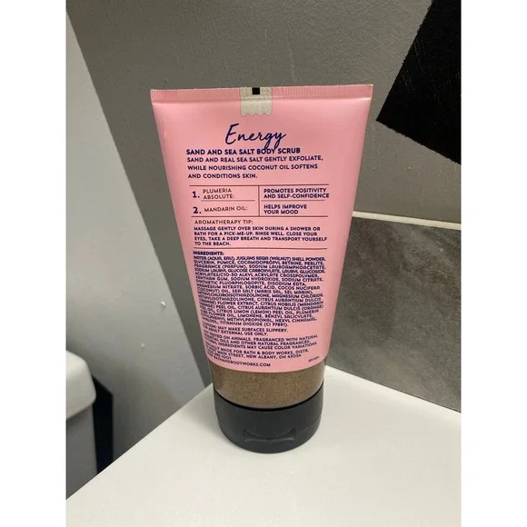 Bath & Body Works Aromatherapy Energy Plumeria Mandarin Body Scrub NEW - Picture 2 of 4